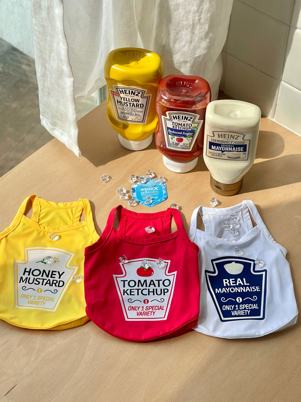 【予約】ソースキャミ（クール素材）〈HugMe〉韓国 韓国犬服 ドッグウェア