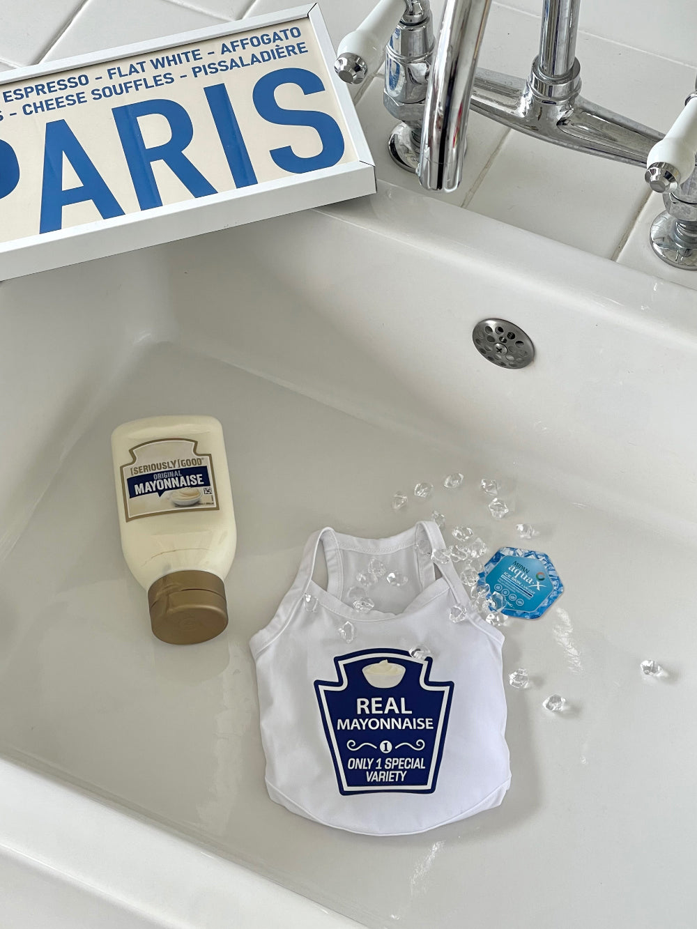 【予約】ソースキャミ（クール素材）〈HugMe〉韓国 韓国犬服 ドッグウェア