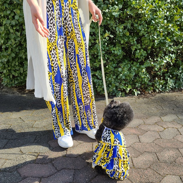 【予約】カラフルアニマルパンツ　オソロ　リンクコーデ　ワンコとペアルック〈nounnou〉韓国 韓国犬服 ドッグウェア