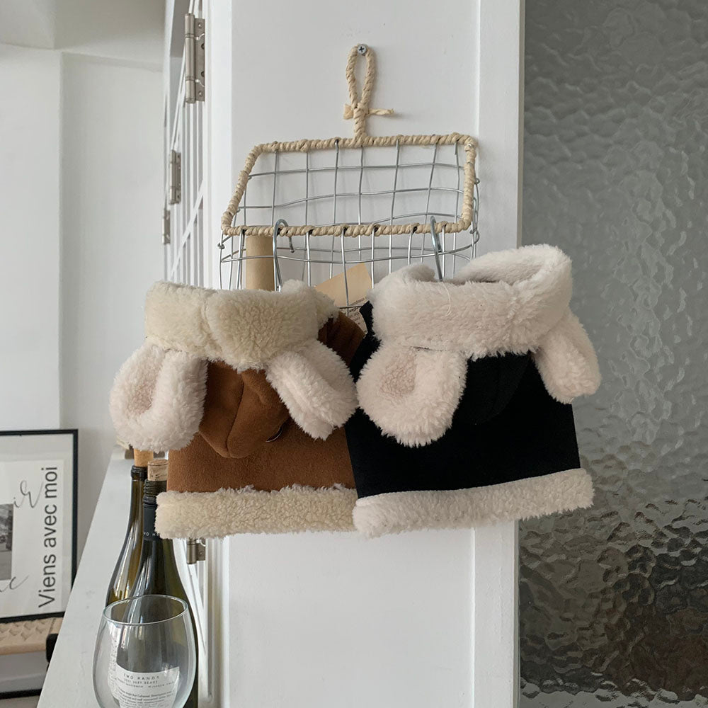 【予約】クマさんムートンハーネスチョッキ アウター〈Frei〉韓国 韓国犬服 ドッグウェア