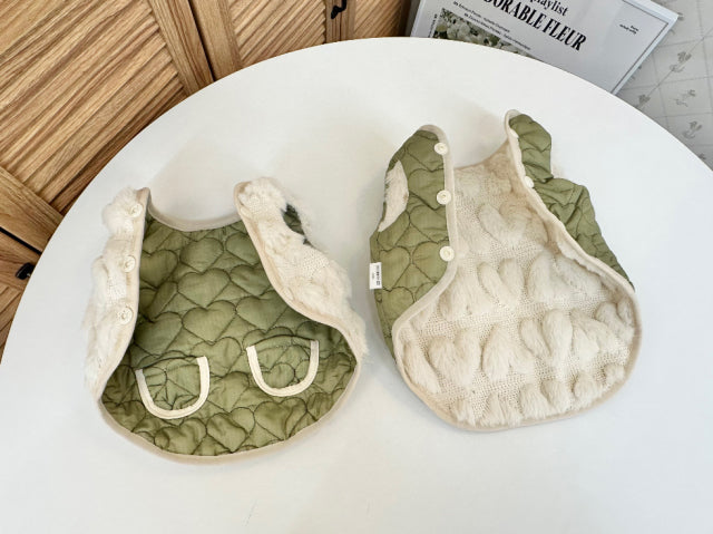 【予約】ハートリバーシブルベスト〈zoobic〉韓国 韓国犬服 ドッグウェア