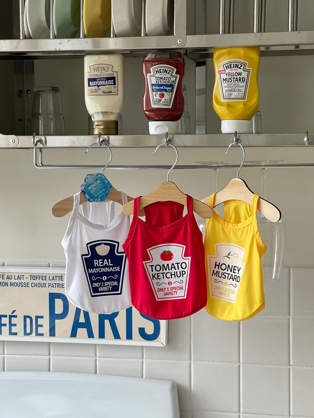 【予約】ソースキャミ（クール素材）〈HugMe〉韓国 韓国犬服 ドッグウェア