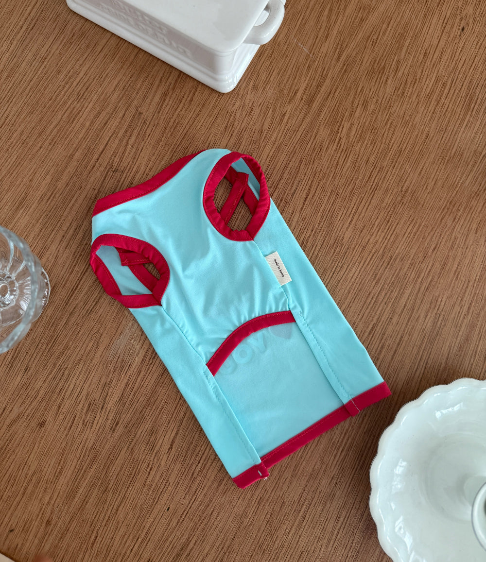 【予約】ラブ♡ノースリーブ〈DearMeong〉 韓国 韓国犬服 ドッグウェア