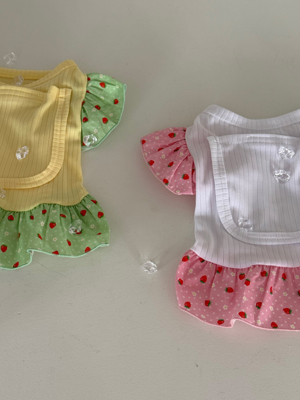 【予約】クールフリルトップス〈DearMeong〉韓国 韓国犬服 ドッグウェア